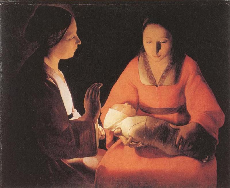 LA TOUR, Georges de The New-born oil painting image